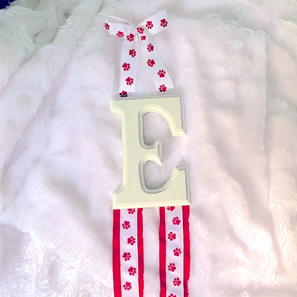 Letter E Bow/Clip Holder